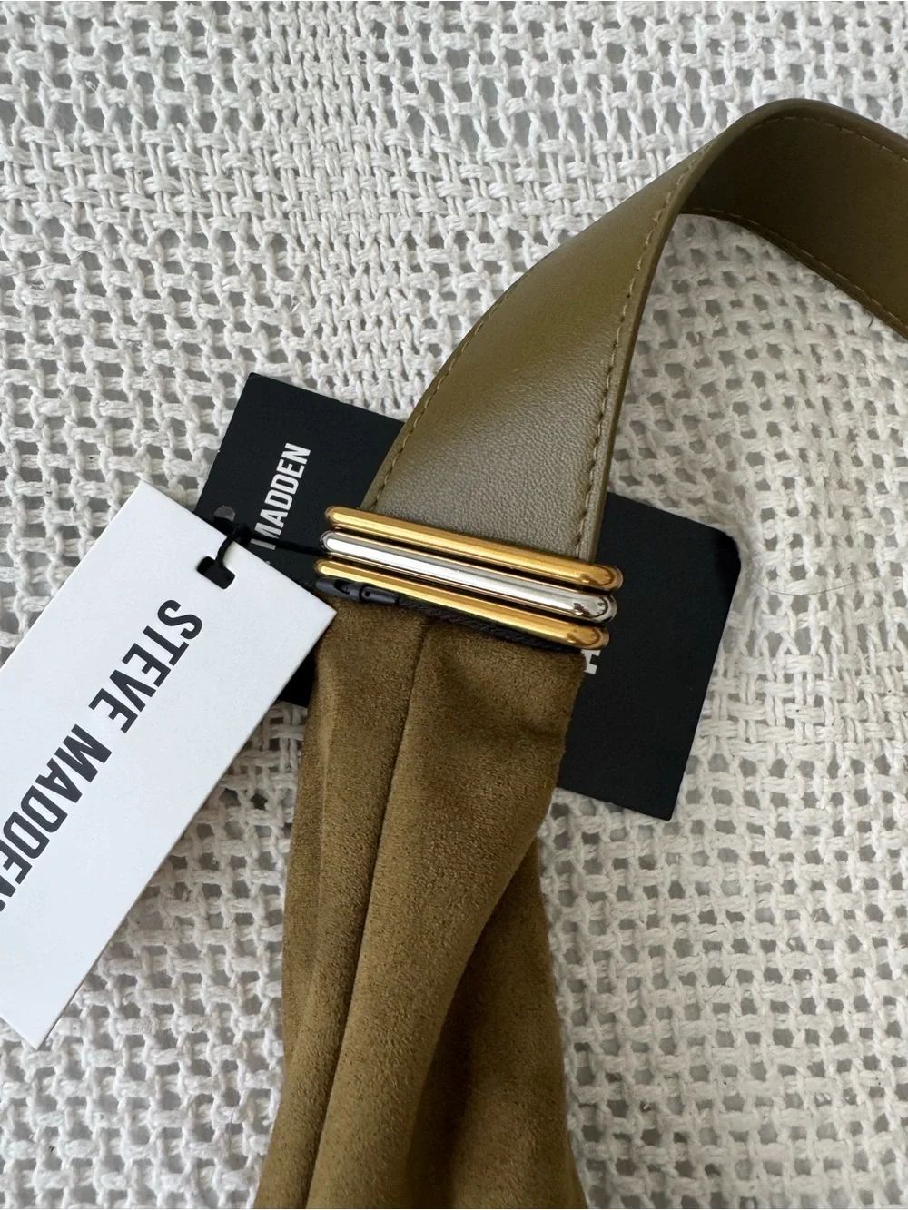 Steve Madden Olive Faux Suede Hobo Shoulder Bag